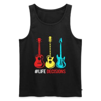 guitare - Débardeur bio Premium Homme - noir - Devant - AI Model Male 178 light (178cm)