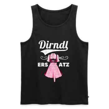 Dirndl Replacement - Men's Premium Organic Tank Top - black - Front - AI Model Male 178 light (178cm)