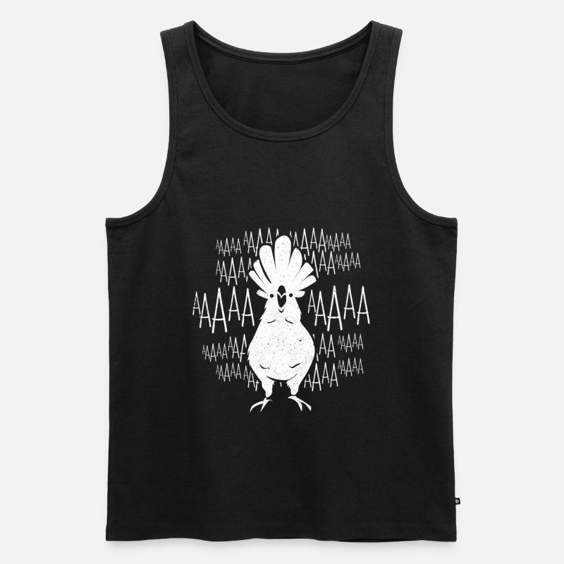 Kakadu - Männer Premium Bio Tank Top - Schwarz