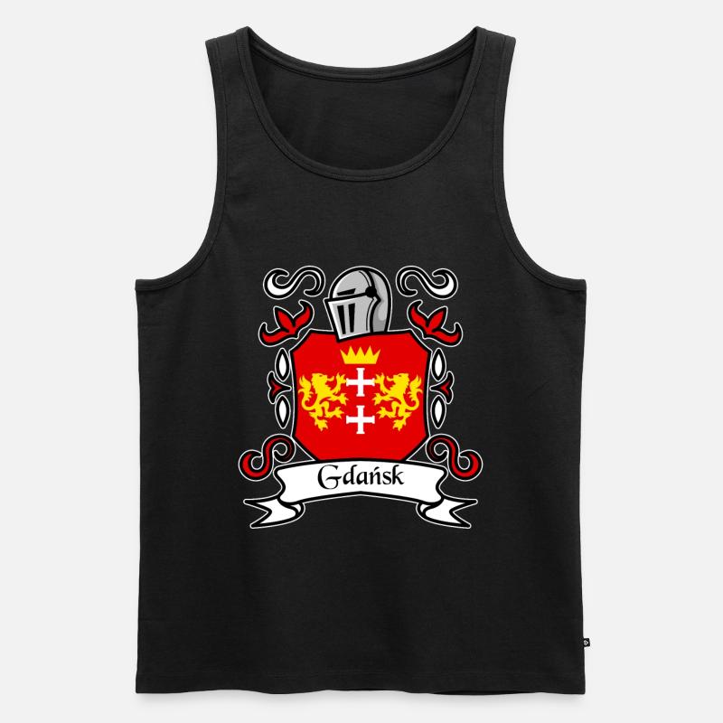 Danzig - Polen - Männer Premium Bio Tank Top - Schwarz