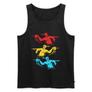 Wasserball - Männer Premium Bio Tank Top - Schwarz - Vorne - Michal (187cm)