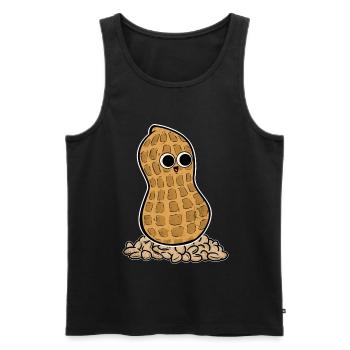 Erdnuss Erdnüsse Nuss Nüsse Kind Kinder Baby - Männer Premium Bio Tank Top - Schwarz - Vorne - AI Model Male 178 light (178cm)