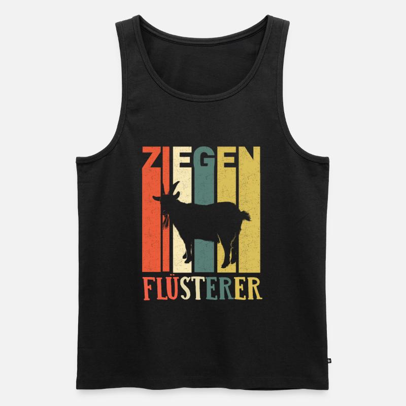 Ziegen Flüsterer - Männer Premium Bio Tank Top - Schwarz