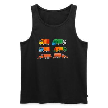 Garbage collection children - Men's Premium Organic Tank Top - black - Front - AI Model Male 178 light (178cm)
