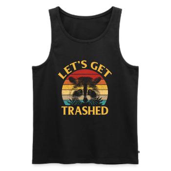 Let's get trashed - Männer Premium Bio Tank Top - Schwarz - Vorne - Michal (187cm)