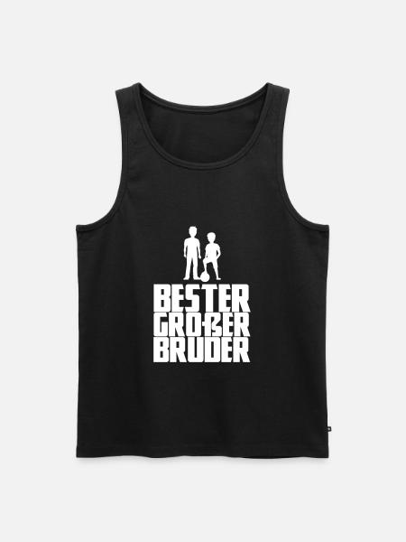 Bester großer Bruder - Männer Premium Bio Tank Top - Schwarz