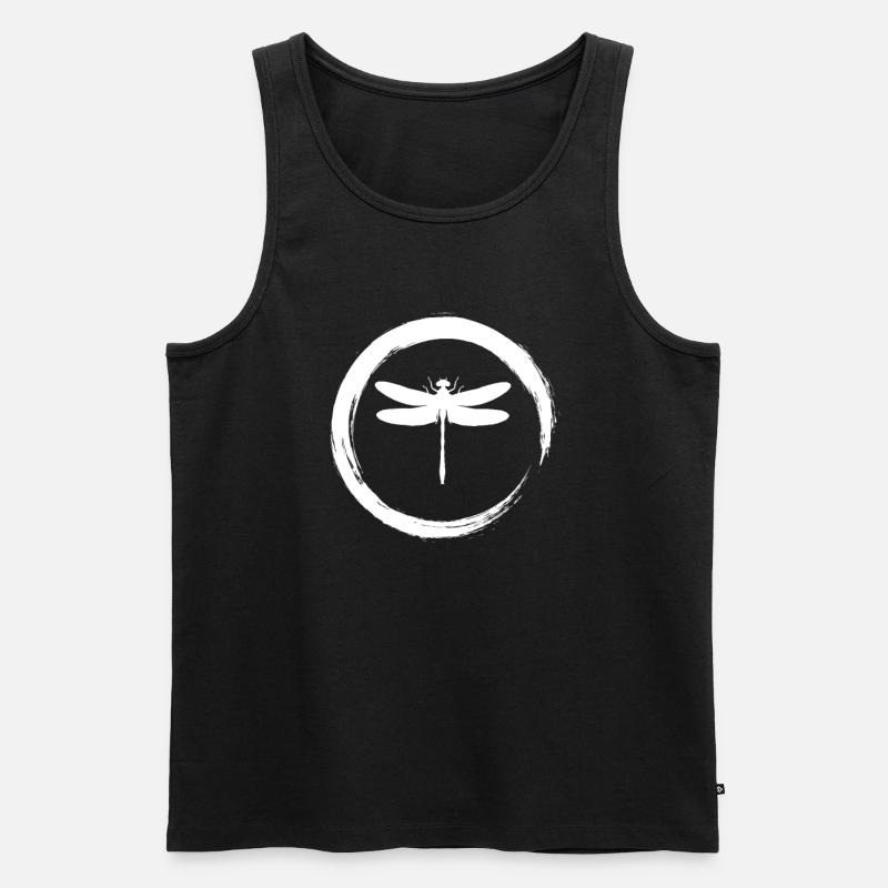 dragonfly - Männer Premium Bio Tank Top - Schwarz