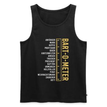 Bart - Männer Premium Bio Tank Top - Schwarz - Vorne - AI Model Male 178 light (178cm)