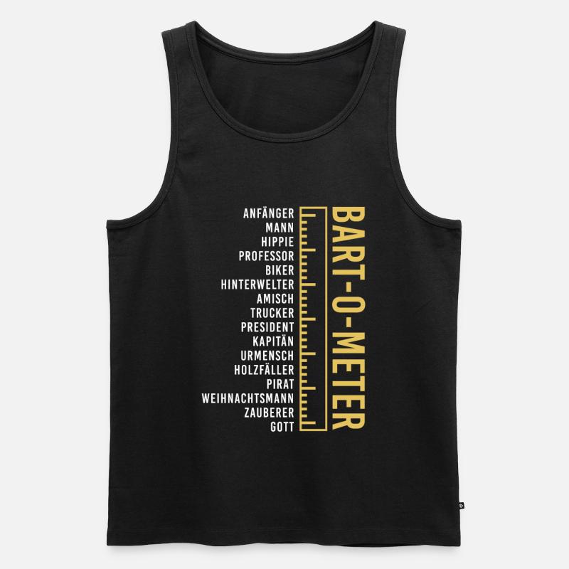Bart - Männer Premium Bio Tank Top - Schwarz