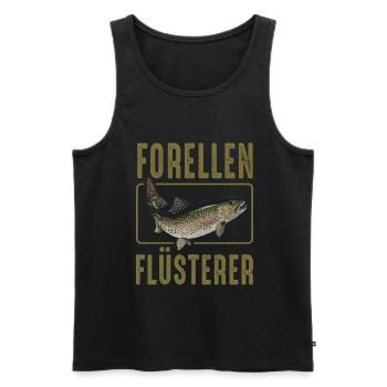 Forellen Flüsterer - Männer Premium Bio Tank Top - Schwarz - Vorne - Michal (187cm)