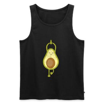 Yoga avocado - Men's Premium Organic Tank Top - black - Front - Michal (187cm)