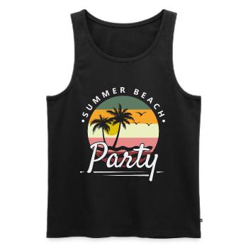 Beach Party Beach Party - Débardeur bio Premium Homme - noir - Devant - Michal (187cm)