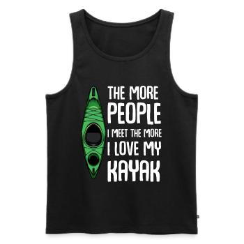 Kayak - Men's Premium Organic Tank Top - black - Front - Michal (187cm)
