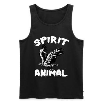HAWK - Men's Premium Organic Tank Top - black - Front - AI Model Male 178 light (178cm)