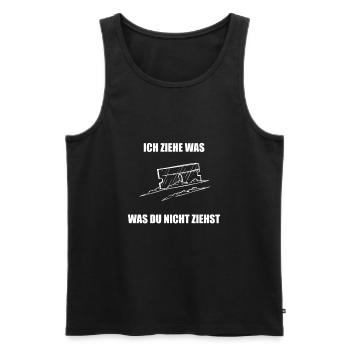 hardtekk techno tekkno ich ziehe was was du nicht - Männer Premium Bio Tank Top - Schwarz - Vorne - AI Model Male 178 light (178cm)