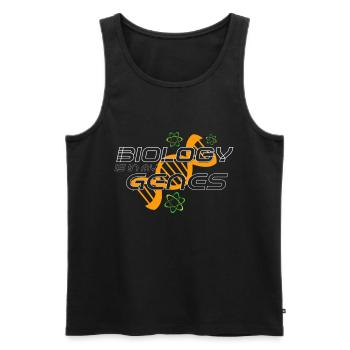 Biologie Genetik Logo Druck - Männer Premium Bio Tank Top - Schwarz - Vorne - Michal (187cm)