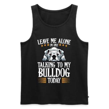 Only Bulldog parle aujourd’hui - Débardeur bio Premium Homme - noir - Devant - Michal (187cm)