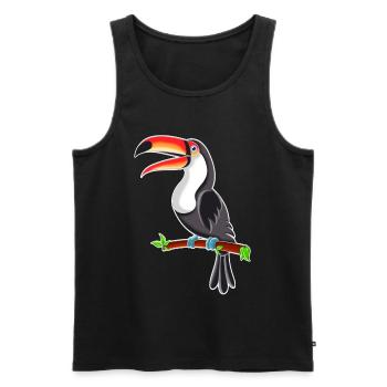 Toucan - Débardeur bio Premium Homme - noir - Devant - Michal (187cm)