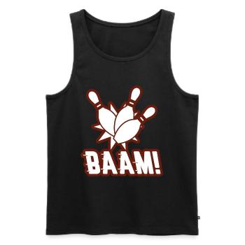 Bowling strike - Men's Premium Organic Tank Top - black - Front - AI Model Male 178 light (178cm)