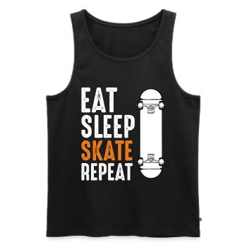 Eat Sleep Skate Repeat - Men's Premium Organic Tank Top - black - Front - Michal (187cm)