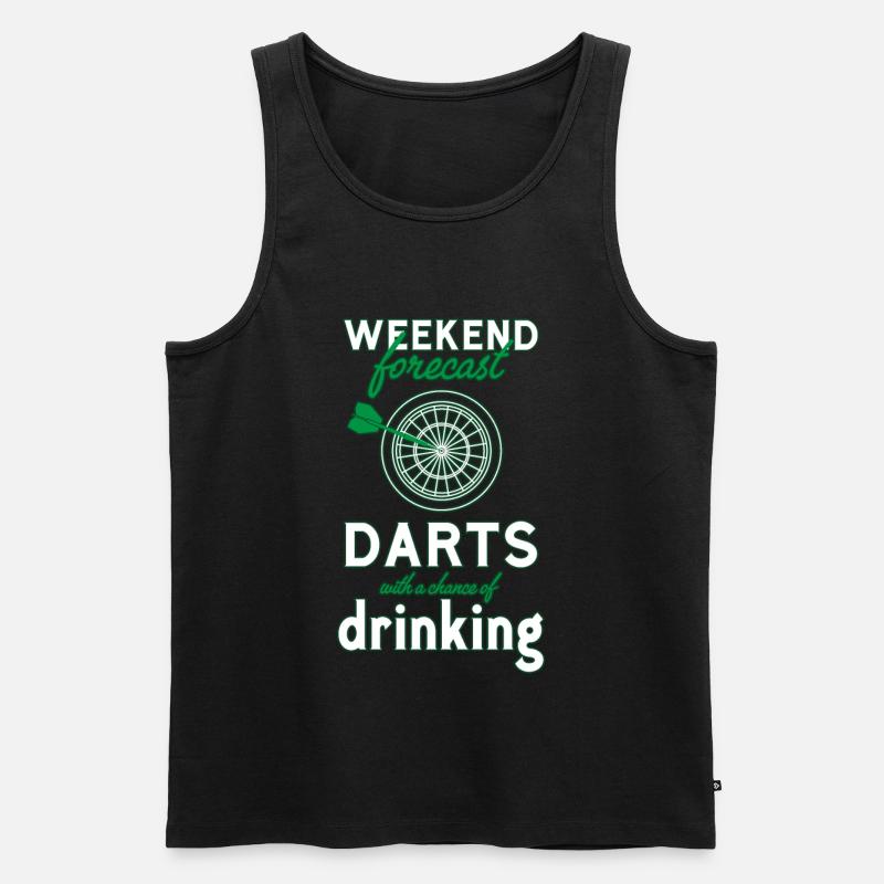 Darts Dart - Männer Premium Bio Tank Top - Schwarz
