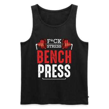 Motivateur de rage au développé couché - Débardeur bio Premium Homme - noir - Devant - Michal (187cm)