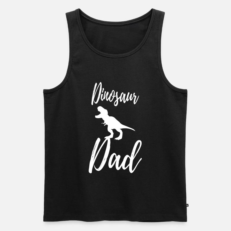 Dinosaur - Männer Premium Bio Tank Top - Schwarz