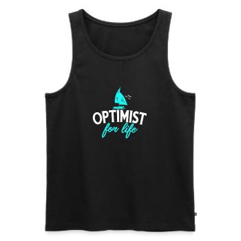 Segeln - Optimist For Life Design für Segler - Männer Premium Bio Tank Top - Schwarz - Vorne - Michal (187cm)