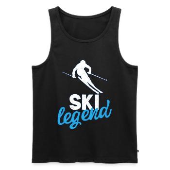 Ski Sports - Men's Premium Organic Tank Top - black - Front - Michal (187cm)