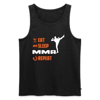 EAT SLEEP MMA - Mma Tshirt - Débardeur bio Premium Homme - noir - Devant - Michal (187cm)