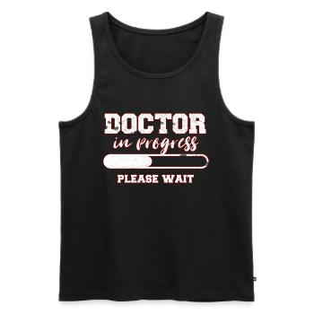 Arzt - Männer Premium Bio Tank Top - Schwarz - Vorne - Michal (187cm)