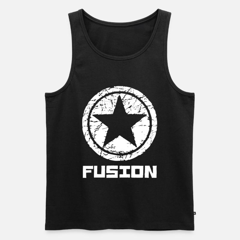 Fusion - Männer Premium Bio Tank Top - Schwarz