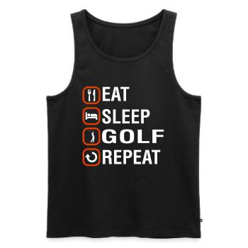 Funny Golf Birthday Gift - Männer Premium Bio Tank Top - Schwarz - Vorne - AI Model Male 178 light (178cm)