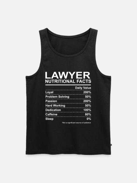 Lawyer Nutritional Facts - Men's Premium Organic Tank Top - black