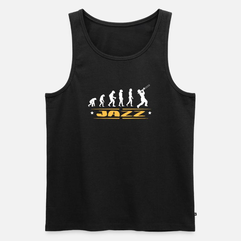 EVOLUTION JAZZ - Men's Premium Organic Tank Top - black