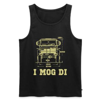 Unimog Gelaendefahrzeug Gelaendewagen - Männer Premium Bio Tank Top - Schwarz - Vorne - AI Model Male 178 light (178cm)