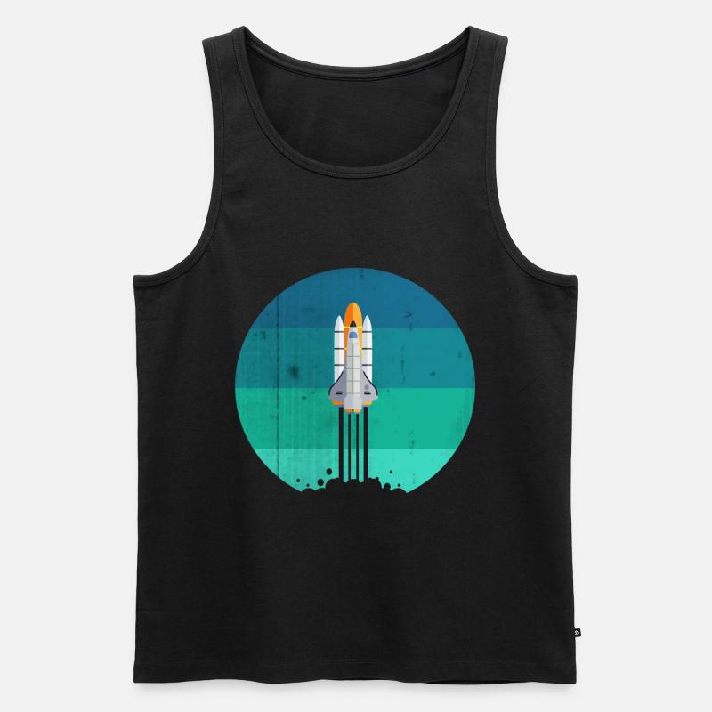 Space rocket rocket launch - Men's Premium Organic Tank Top - black