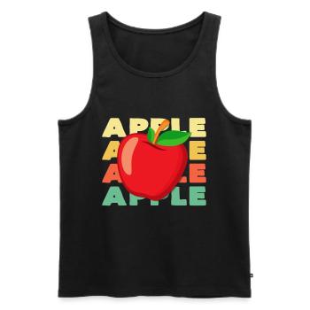 Pop Art Apple Illustration - Men's Premium Organic Tank Top - black - Front - Michal (187cm)