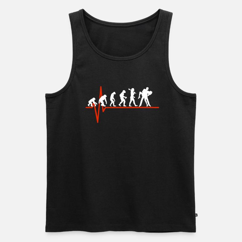 Tango Heartbeat - EVOLUTION OF TANGO - Männer Premium Bio Tank Top - Schwarz