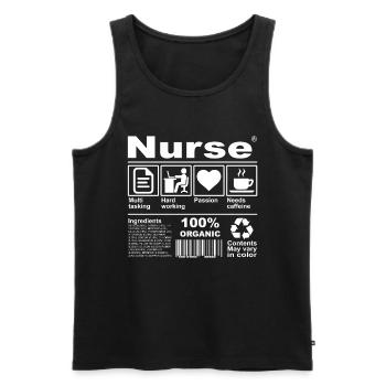 Nurse - Männer Premium Bio Tank Top - Schwarz - Vorne - AI Model Male 178 light (178cm)