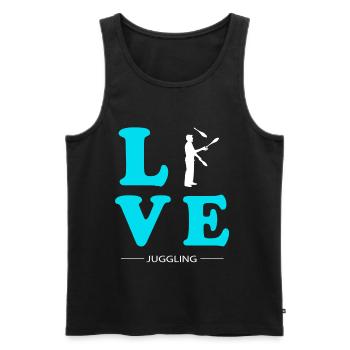 JUGGLING LOVE - Débardeur bio Premium Homme - noir - Devant - Michal (187cm)