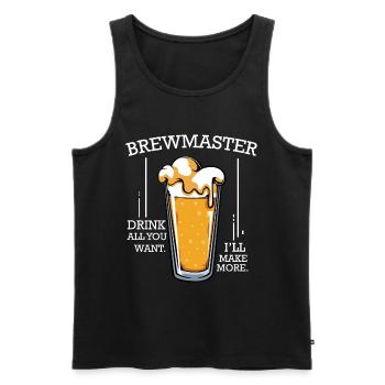 Verre d’épicéa Biermeister - Débardeur bio Premium Homme - noir - Devant - Michal (187cm)