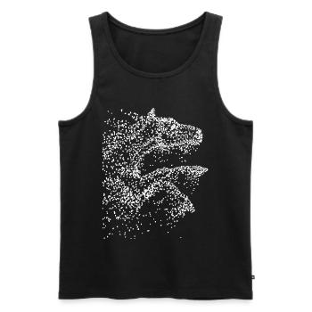 Reiterin - Reitschule - Pferd - Voltigieren - Männer Premium Bio Tank Top - Schwarz - Vorne - AI Model Male 178 light (178cm)