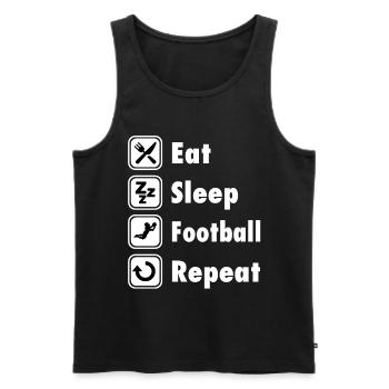Funny Football Tshirt - Männer Premium Bio Tank Top - Schwarz - Vorne - AI Model Male 178 light (178cm)