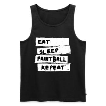 Paintball - paintball tee - Men's Premium Organic Tank Top - black - Front - Michal (187cm)