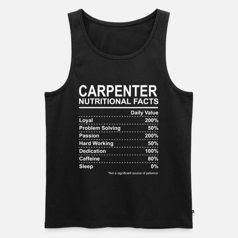 Carpenter Nutritional Facts - Männer Premium Bio Tank Top - Schwarz