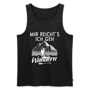 Mir reichts ich geh Wandern Berge - Männer Premium Bio Tank Top - Schwarz - Vorne - Michal (187cm)