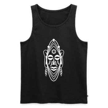 African mask - tribal rituals - symbol - Men's Premium Organic Tank Top - black - Front - AI Model Male 178 light (178cm)