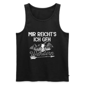 Mir reichts ich geh Wandern - Männer Premium Bio Tank Top - Schwarz - Vorne - Michal (187cm)
