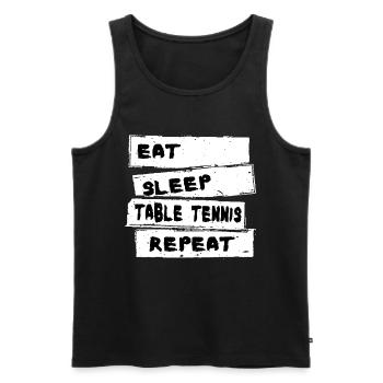 Table Tennis - Ping-pong Tea - Men's Premium Organic Tank Top - black - Front - Michal (187cm)